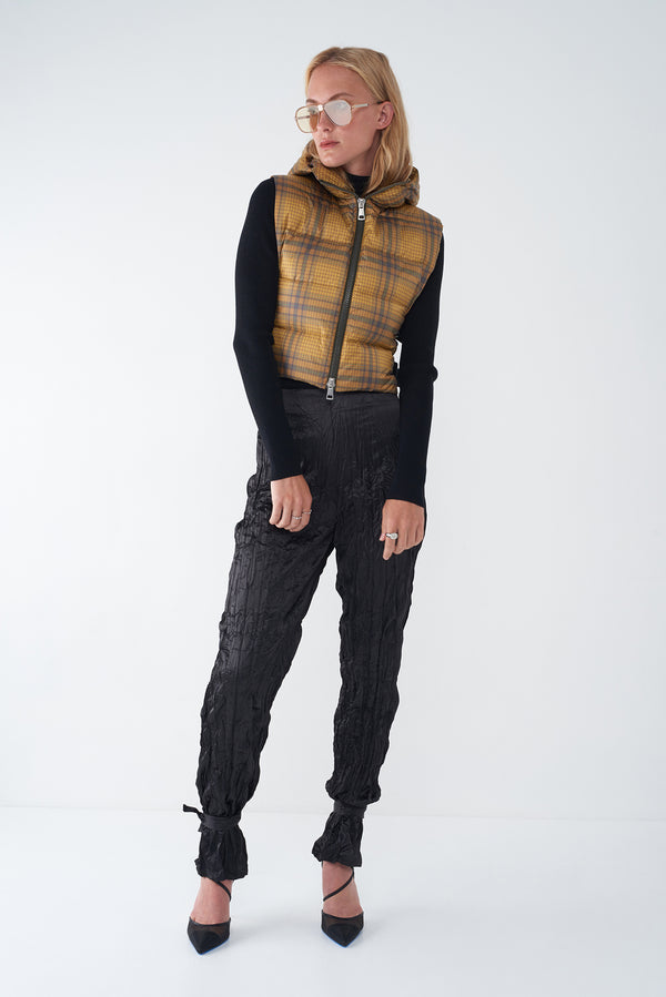 JOY - PLAID PRINT DOWN VEST